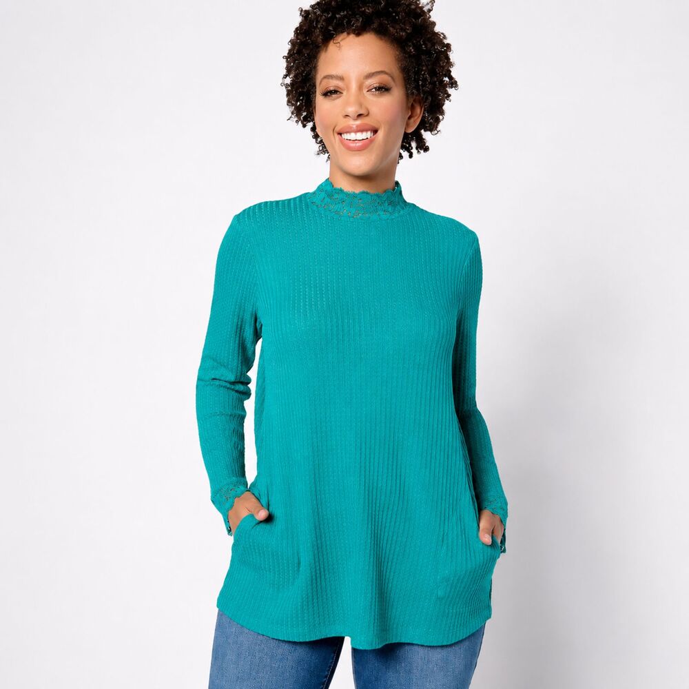 LOGO By Lori Goldstein Tunic Size Medium Pockets NWOT